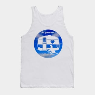 ALL YOU NEED HEART DOG CARAVAN SKY Tank Top